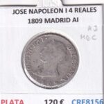 CRE8156 MONEDA ESPAÑA JOSE NAPOLEON I 4 REALES 1809 MADRID AI PLATA