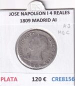CRE8156 MONEDA ESPAÑA JOSE NAPOLEON I 4 REALES 1809 MADRID AI PLATA