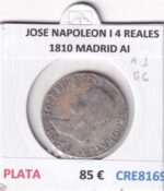 CRE8169 MONEDA ESPAÑA JOSE NAPOLEON I 4 REALES 1810 MADRID AI PLATA