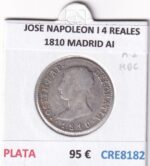CRE8182 MONEDA ESPAÑA JOSE NAPOLEON I 4 REALES 1810 MADRID AI PLATA