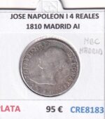 CRE8183 MONEDA ESPAÑA JOSE NAPOLEON I 4 REALES 1810 MADRID AI PLATA