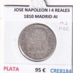 CRE8184 MONEDA ESPAÑA JOSE NAPOLEON I 4 REALES 1810 MADRID AI PLATA