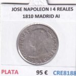 CRE8188 MONEDA ESPAÑA JOSE NAPOLEON I 4 REALES 1810 MADRID AI PLATA