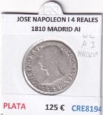 CRE8194 MONEDA ESPAÑA JOSE NAPOLEON I 4 REALES 1810 MADRID AI PLATA