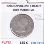 CRE8195 MONEDA ESPAÑA JOSE NAPOLEON I 4 REALES 1810 MADRID AI PLATA