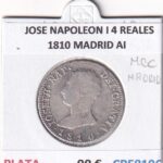CRE8196 MONEDA ESPAÑA JOSE NAPOLEON I 4 REALES 1810 MADRID AI PLATA