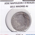 CRE8215 MONEDA ESPAÑA JOSE NAPOLEON I 4 REALES 1811 MADRID AI PLATA