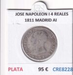 CRE8228 MONEDA ESPAÑA JOSE NAPOLEON I 4 REALES 1811 MADRID AI PLATA