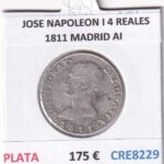 CRE8229 MONEDA ESPAÑA JOSE NAPOLEON I 4 REALES 1811 MADRID AI PLATA