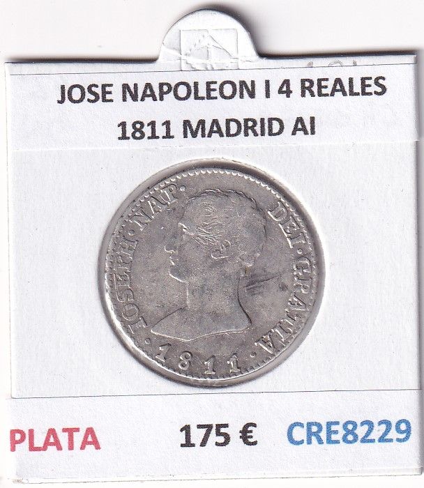 CRE8229 CRE8229 MONEDA ESPAÑA JOSE NAPOLEON I 4 REALES 1811 MADRID AI PLATA - Imagen 1