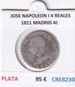 CRE8230 MONEDA ESPAÑA JOSE NAPOLEON I 4 REALES 1811 MADRID AI PLATA