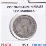 CRE8238 MONEDA ESPAÑA JOSE NAPOLEON I 4 REALES 1811 MADRID AI PLATA