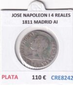 CRE8242 MONEDA ESPAÑA JOSE NAPOLEON I 4 REALES 1811 MADRID AI PLATA
