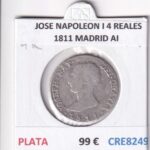 CRE8249 MONEDA ESPAÑA JOSE NAPOLEON I 4 REALES 1811 MADRID AI PLATA