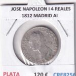 CRE8256 MONEDA ESPAÑA JOSE NAPOLEON I 4 REALES 1812 MADRID AI PLATA
