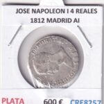CRE8257 MONEDA ESPAÑA JOSE NAPOLEON I 4 REALES 1812 MADRID AI PLATA