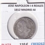 CRE8262 MONEDA ESPAÑA JOSE NAPOLEON I 4 REALES 1812 MADRID AI PLATA