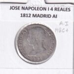 CRE8266 MONEDA ESPAÑA JOSE NAPOLEON I 4 REALES 1812 MADRID AI PLATA