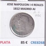 CRE8268 MONEDA ESPAÑA JOSE NAPOLEON I 4 REALES 1812 MADRID AI PLATA