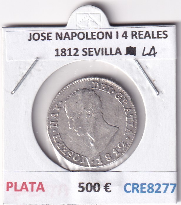 CRE8277 CRE8277 MONEDA ESPAÑA JOSE NAPOLEON I 4 REALES 1812 SEVILLA LA PLATA - Imagen 1