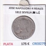 CRE8279 MONEDA ESPAÑA JOSE NAPOLEON I 4 REALES 1812 SEVILLA LA PLATA