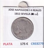 CRE8279 MONEDA ESPAÑA JOSE NAPOLEON I 4 REALES 1812 SEVILLA LA PLATA