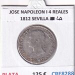 CRE8288 MONEDA ESPAÑA JOSE NAPOLEON I 4 REALES 1812 SEVILLA LA PLATA