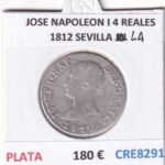 CRE8291 MONEDA ESPAÑA JOSE NAPOLEON I 4 REALES 1812 SEVILLA LA PLATA