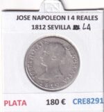 CRE8291 MONEDA ESPAÑA JOSE NAPOLEON I 4 REALES 1812 SEVILLA LA PLATA