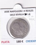 CRE8305 MONEDA ESPAÑA JOSE NAPOLEON I 4 REALES 1812 SEVILLA LA PLATA