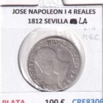 CRE8306 MONEDA ESPAÑA JOSE NAPOLEON I 4 REALES 1812 SEVILLA LA PLATA