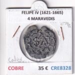 CRE8328 MONEDA ESPAÑA FELIPE IV (1621-1665)  4 MARAVEDIS COBRE