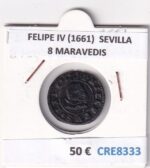 CRE8333 MONEDA ESPAÑA FELIPE IV (1661)  SEVILLA 8 MARAVEDIS
