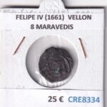 CRE8334 MONEDA ESPAÑA FELIPE IV (1661)  VELLON  8 MARAVEDIS