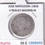 CRE8343 MONEDA ESPAÑA JOSE NAPOLEON I 1810 4 REALES MADRID AI PLATA