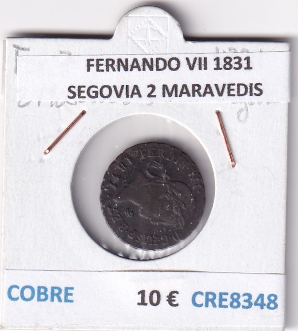 CRE8348 CRE8348 MONEDA ESPAÑA FERNANDO VII 1831 SEGOVIA 2 MARAVEDIS COBRE - Imagen 1