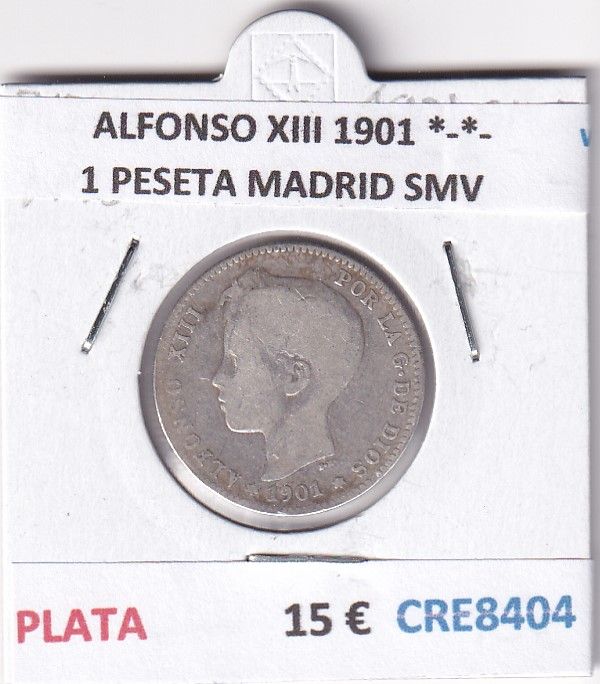 CRE8404 CRE8404 MONEDA ESPAÑA ALFONSO XIII 1901 *-*- MADRID SMV PLATA - Imagen 1