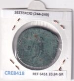 CRE8418 MONEDA ROMANA GORDIANO III SESTERCIO (238-244) BRONCE - Imagen 2