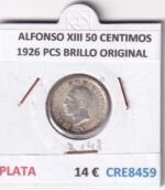 CRE8459 MONEDA ESPAÑA ALFONSO XIII 50 CENTIMOS 1926 PCS BRILLO ORIGINAL
