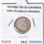 CRE8464 MONEDA ESPAÑA ALFONSO XIII 50 CENTIMOS 1926 PCS BRILLO ORIGINAL