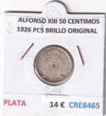 CRE8465 MONEDA ESPAÑA ALFONSO XIII 50 CENTIMOS 1926 PCS BRILLO ORIGINAL