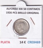 CRE8469 MONEDA ESPAÑA ALFONSO XIII 50 CENTIMOS 1926 PCS BRILLO ORIGINAL