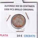 CRE8470 MONEDA ESPAÑA ALFONSO XIII 50 CENTIMOS 1926 PCS BRILLO ORIGINAL