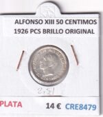 CRE8479 MONEDA ESPAÑA ALFONSO XIII 50 CENTIMOS 1926 PCS BRILLO ORIGINAL