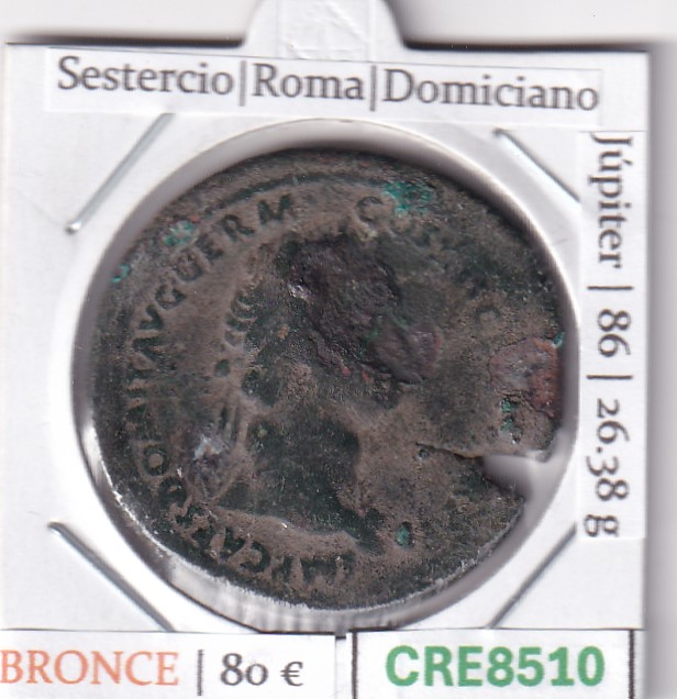 CRE8510 CRE8510 MONEDA ROMANA SESTERCIO ROMA DOMICIANO JUPITER 86 - Imagen 1