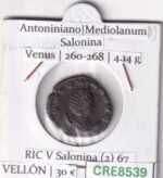 CRE8539 MONEDA ROMANA ANTONINIANO VELLON VER DESCRIPCION EN FOTO