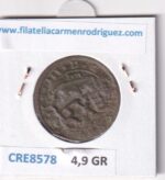 CRE8578 MONEDA ESPAÑA FELIPE IV 8 MARAVEDIS 1624 RESELLO 1658 CON MONOGRAMA - Imagen 2