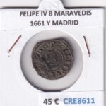 CRE8611 MONEDA ESPAÑA FELIPE IV 8 MARAVEDIS 1662 R LA CORUÑA