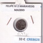 CRE8628 MONEDA ESPAÑA FELIPE IV 2 MARAVEDIS MADRID