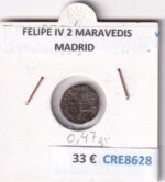 CRE8628 MONEDA ESPAÑA FELIPE IV 2 MARAVEDIS MADRID